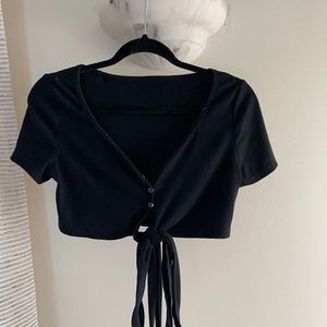 Short sleeve wrap shirt